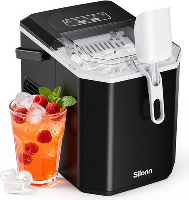 Silonn Countertop Ice Maker 26lbs/24H Portable Ice Machine 9 Cubes Fast