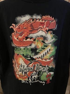 Hard Rock Cafe BEIJING “2006” Dark Blue DRAGON 12th Anniversary T