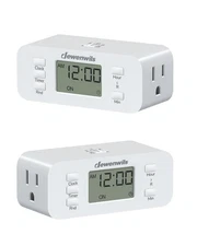 DEWENWILS Programmable Outlet Timer, Auto On/Off for Lights, Fan, Energy Saving