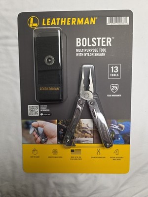 LEATHERMAN Bolster Multipurpose Tool & Nylon Sheath Stainless 13 Tools in 1 New