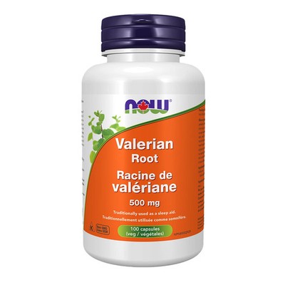 NOW Valerian Root 500mg 100 Caps, Vegan, Helps Nervous Tension, Sleep Support