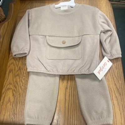 Baby Cat & Jack 2-Piece Outfit Sweatsuit Cotton Blend Dusty Brown Size 3-6M