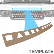 LAND ROVER RANGE ROVER L322 2002-2012 FRONT LETTERING TEMPLATE TMP322-FRONT