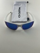 Oakley Fuel Cell Polished White Sapphire Iridium Polarized Metallic Blue Icons