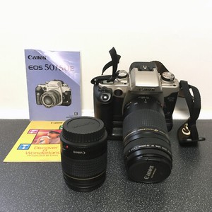Canon EOS 50E FIlm SLR Camera with 2 Lens, Controller, Bag, Illford Multigrade