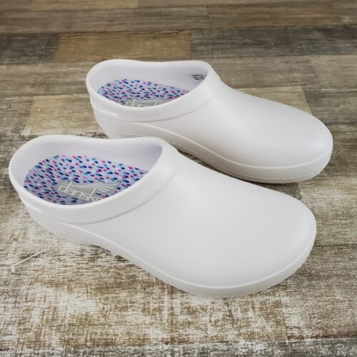 Dansko Kaci Womens Clogs Sz 10.5 - 11 White Molded Round Toe Slip On Comfort