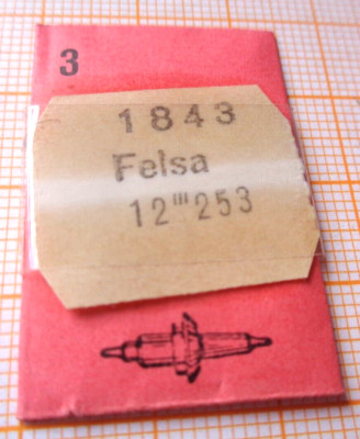 Vintage Watch Parts 3 Unruhwellen Felsa 12 ´´´  253  neuwertig DCN 1843
