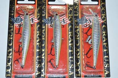 3 lurers lucky craft slender pointer 97mr 3 7/8'' suspending jerkbait bone shad