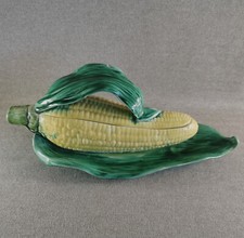 ORIGINAL BOITE TROMPE L OEIL MAIS EN BARBOTINE FAIENCE DE SARREGUEMINES