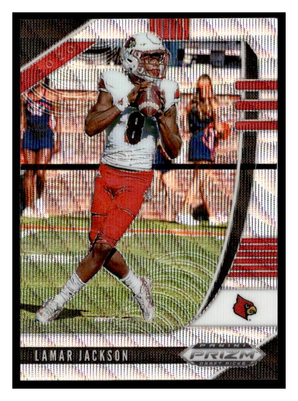 2020 Panini Prizm Draft Picks #63 Lamar Jackson Prizms Blue Wave #/299