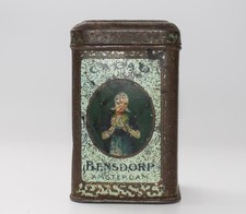 alte Blechdose Cacao Bensdorf Amsterdam um 1910,  lithographiert #B343