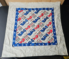 PEACE, LOVE. WAVE RAVE SOUVENIR BANDANA. RED/WHITE/BLUE PEACE SIGN