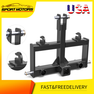 2'' Receiver Hitch Drawbar W/ Dual Hay Spear Holes for CAT 0 & 1 Tractor 3000 LBS