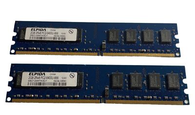 ELPIDA 4GB (2X2GB) 2Rx8 PC2- 6400s-666-12-E1 For Laptop PC