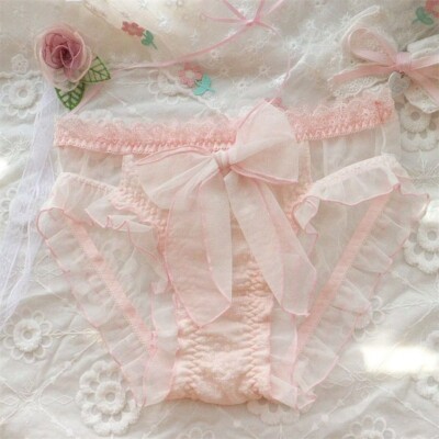 Women lolita big bow Underwear Low Waist Panties maid Briefs Japanese