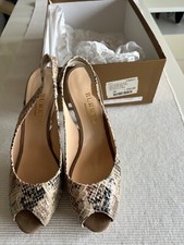 Pythonleder Peeptoes, Neuwertig GR.38 mit Karton