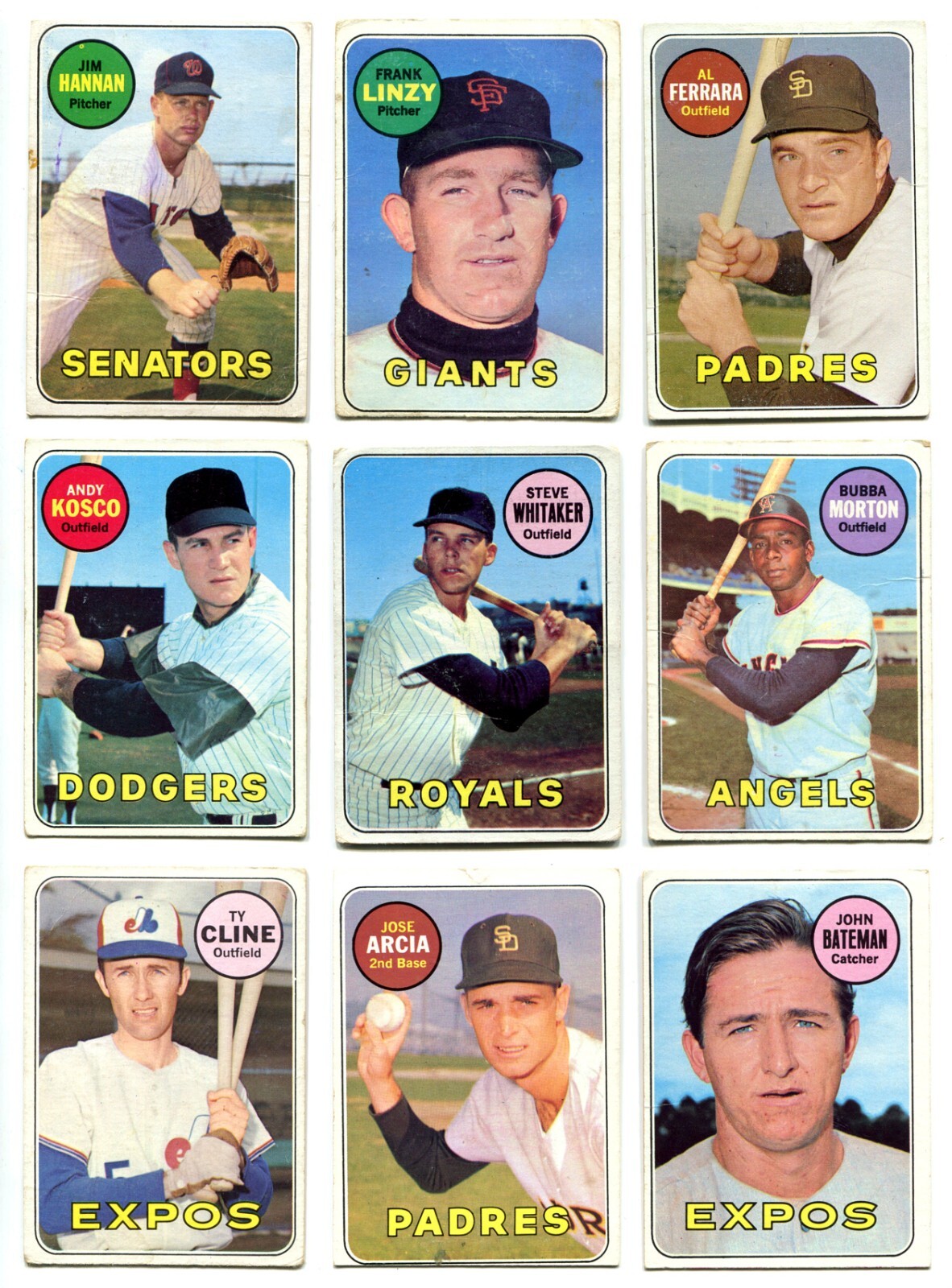 Lot Of (54) 1969 Topps Baseball Cards eBay