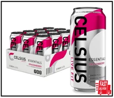 Celsius Essentials Sparkling Dragonberry Energy Drink 12 Pack 16 Fl Oz