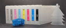 8X350 Refillable Pigment Ink Cartridge for Epson Stylus Pro 7800/9800 Resetter