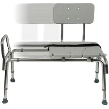DMI Tub Transfer Bench and Sliding Shower Chair Adjustable Seat Height 400 Lbs