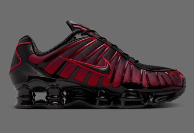 Nike Shox TL Shoes Black University Red Gradient IF6202-001 Men's