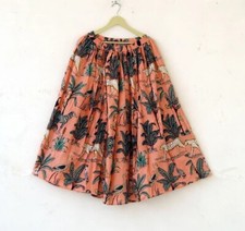 Indian Handmade 100 Cotton Floral Long Skirt Women's Clothing Partywear Skirt US