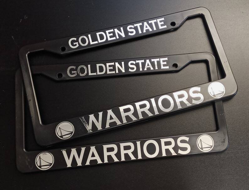 Set of 2 - Golden State Warriors Car License Plate Frames Vehicle Accessories