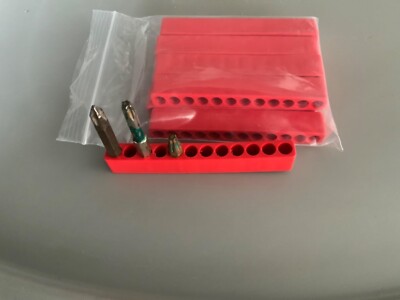 Toolcool 10 Pcs 12 Holes Hex Bit Holder Organizer Screwdriver Bit Holder 1/4