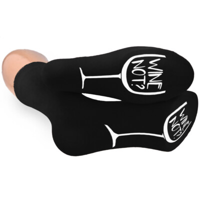 Wein nicht? Design schwarze Herrensocken UK-Größe 5 12   X6N1086