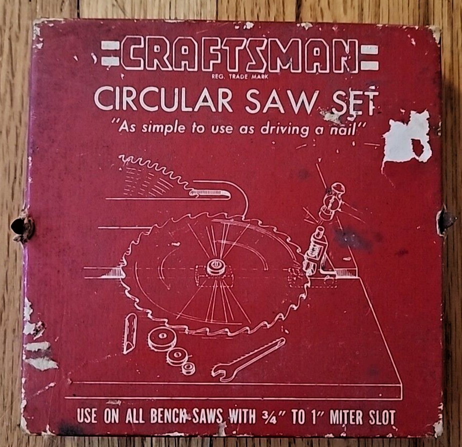 Sears Craftsman Roebuck Simpsons 9-3530 Circular Saw Set for Bench