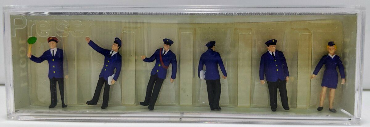 Preiser Ferrocarril Personal Schaffner Db 6 Personajes H0 Nuevo Escala H0 Decoracion Y Piezas