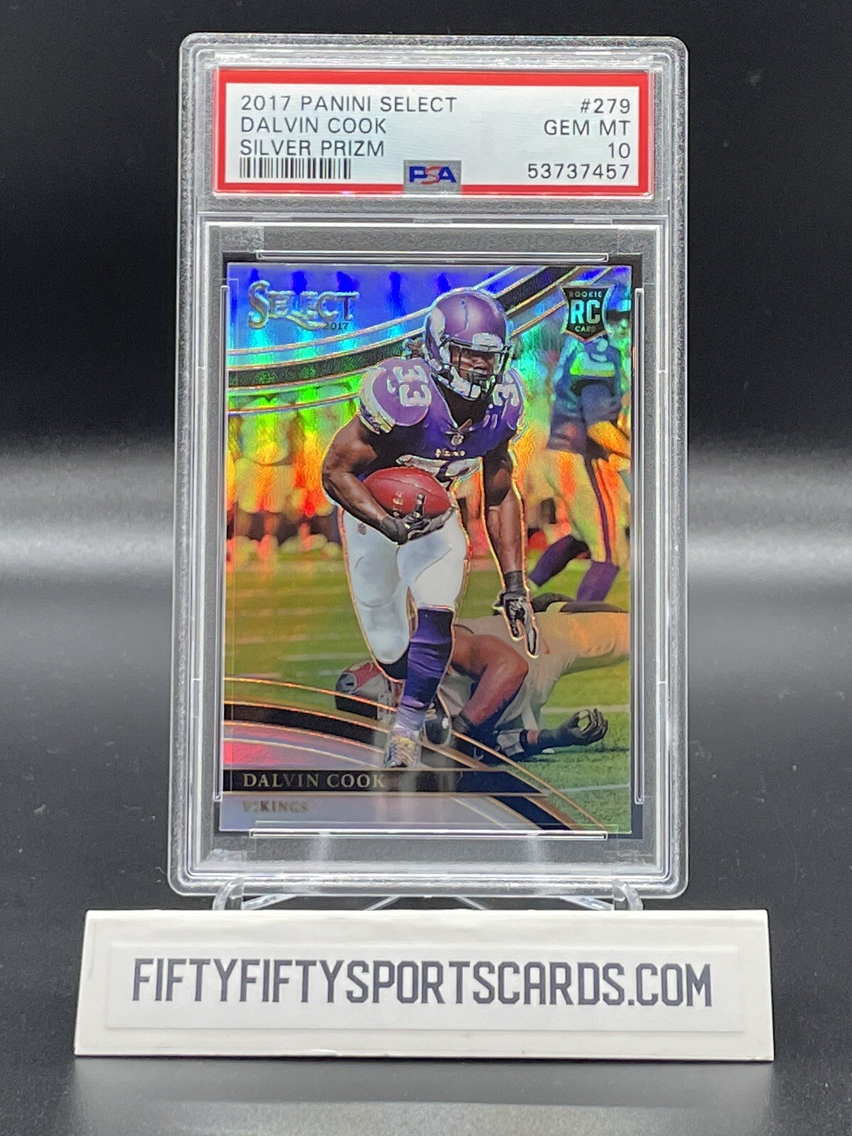 2017 Dalvin Cook Panini Select Field Level Silver Prizm RC #279 PSA 10 Gem Mint