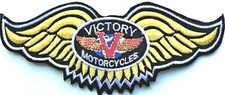 Motorcycle Victory Wings Patches Embroidered Golden Motorbike VICTORY Bike Patch
