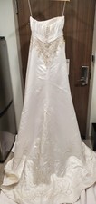 Casablanca White Beaded Ballgown Wedding Dress 14