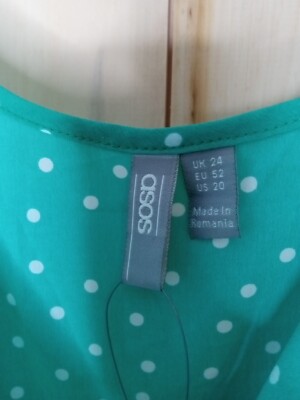 ASOS DESIGN Curve Size 16 MAXI DRESS GREEN Polka Dot PRINT Wrap Dress New |  eBay