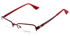 EMPORIO ARMANI EA9675 ST0 SHINY RED METAL SEMI RIM EYEGLASSES 51-19-140 ITALY RX