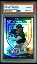 2021 Chronicles Crusade Silver Holo Prizm Yermin Mercedes RC 16 SF Giants PSA 10