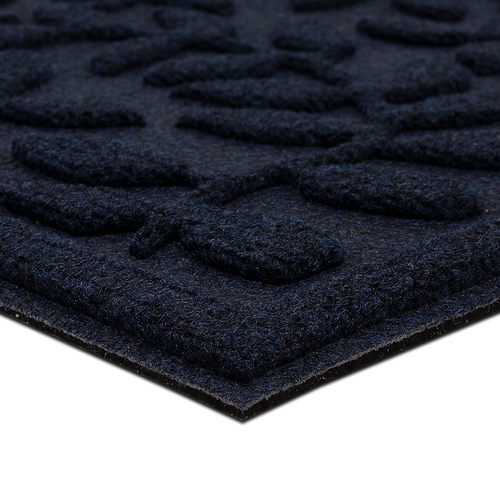 INDOOR/OUTDOOR DOORMAT Rubber Back Dark Navy 8” x 30” - Picture 7 of 12