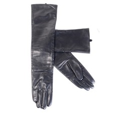60 70 80cm Men's Male 100 Real leather Punk Party Dancing Opera/Long Gloves