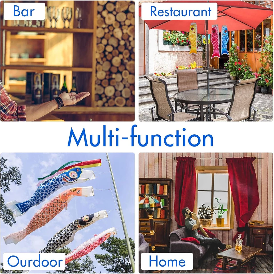10 Piezas Carpa Japonesa Windsock Pez Bandera Cometa 15.7 Pulgadas Japonesa Colgante Windsock Foto 3 de 4