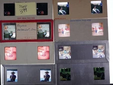 8x Stereo realist slides - Vintage People & Family Scenes