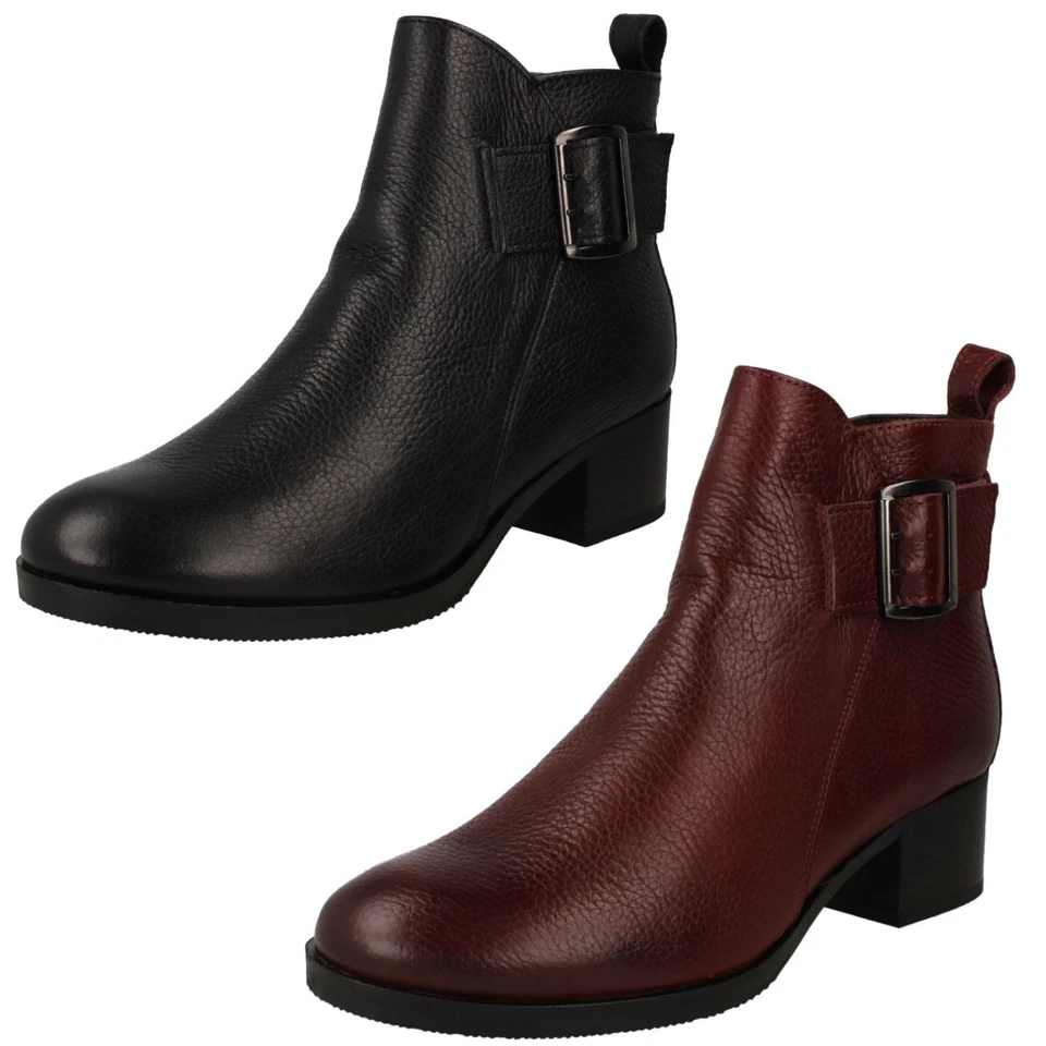 Ladies Clarks Block Heel Ankle Boots 'Mila Charm'