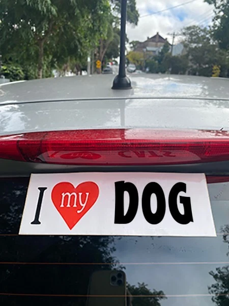 I Love My DOG . Fun Bumper Stickers for Pet Lovers - Image 2 of 2