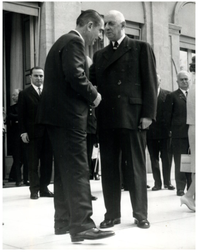 France, Général de Gaulle et le Président Chilien Eduardo Frei  Vintage print.  - Photo 1/1