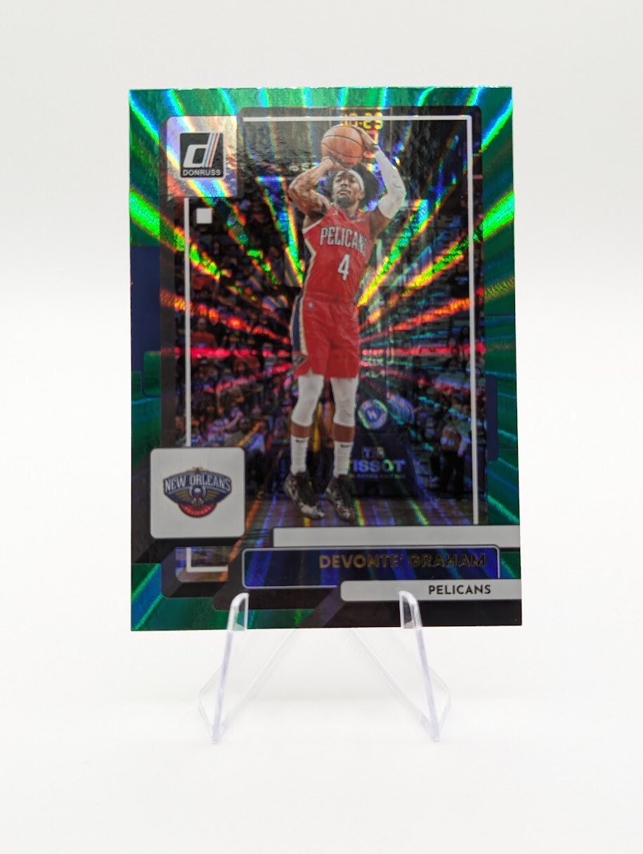 Devonte' Graham 2022-23 Panini Donruss Green Laser Holo #166 Pelicans