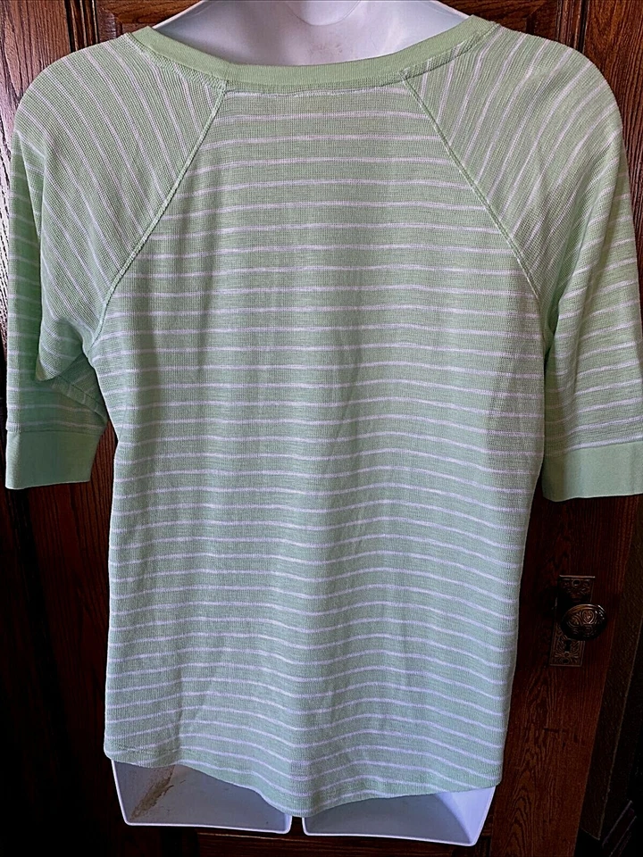 Топ CALVIN KLEIN Performance Quick Dry, весенний зеленый и белый в полоску, размер 2X  - Изображение 4 из 4