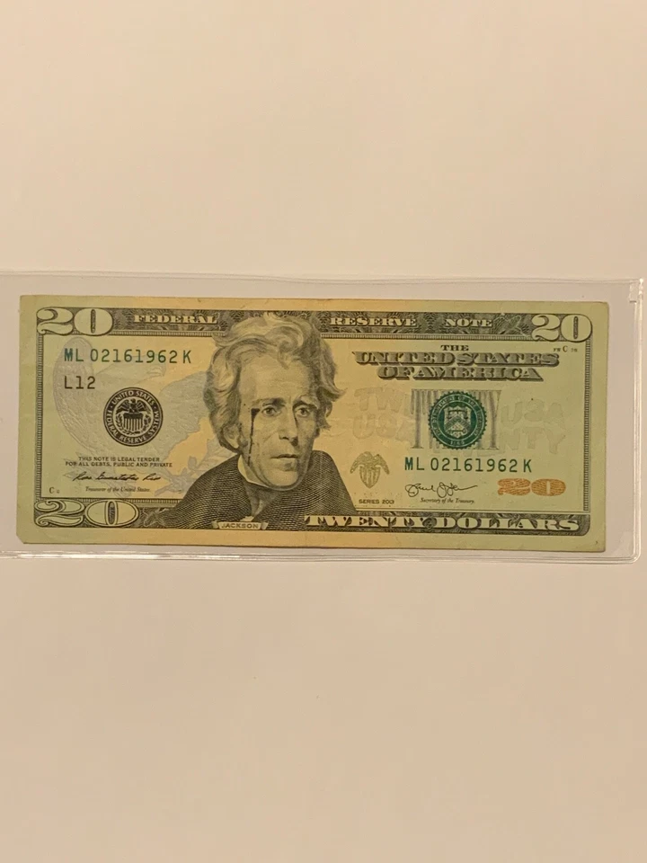 BIRTHDAY NOTE Feb 16 1962 $20 Twenty Dollar Bill FANCY SERIAL NUMBER ML02161962K - Image 2 of 4