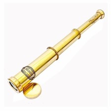Vintage Marine 12 in Royal Navy Full Brass Telescope Antique Gift Replica Golden