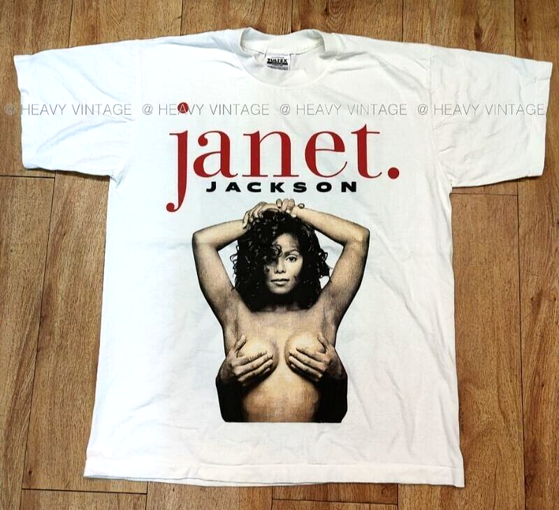 Vintage Janet Jackson T-Shirt / Size: L / Barcelona Tour 1995 Tultex Reprint