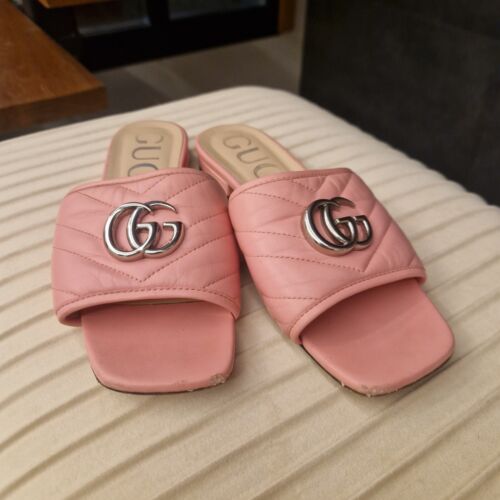 Gucci Damenschuhe Sandalen 37 Rosa, Pink, Leder Top!!! - Bild 7 von 13